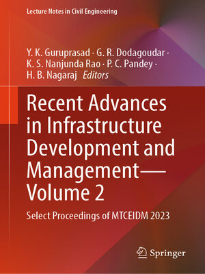 cover image of Recent Advances in Infrastructure Development and Management--Volume 2